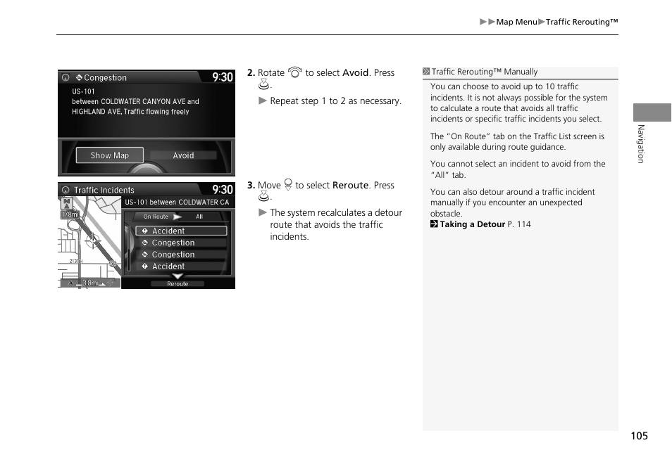 HONDA 2013 Accord Crosstour Navigation User Manual | Page 107 / 153