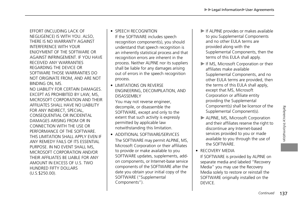 HONDA 2013 Accord Crosstour Navigation User Manual | Page 139 / 153