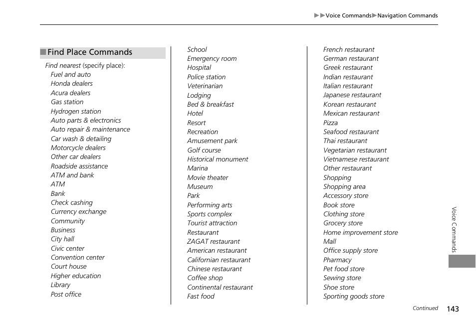 HONDA 2013 Accord Crosstour Navigation User Manual | Page 145 / 153