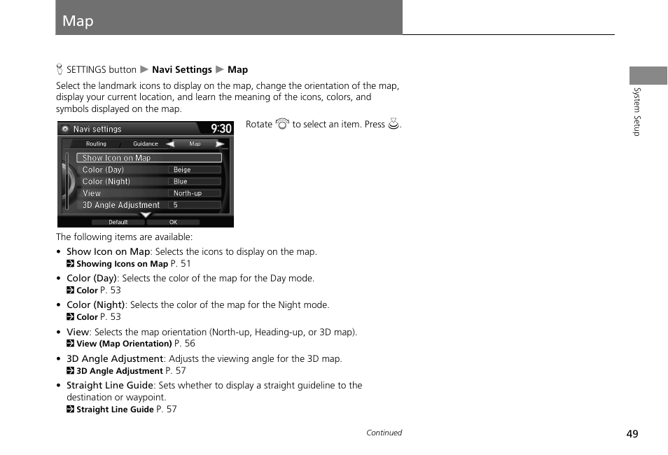Map 49 | HONDA 2013 Accord Crosstour Navigation User Manual | Page 51 / 153