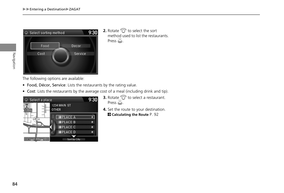 HONDA 2013 Accord Crosstour Navigation User Manual | Page 86 / 153