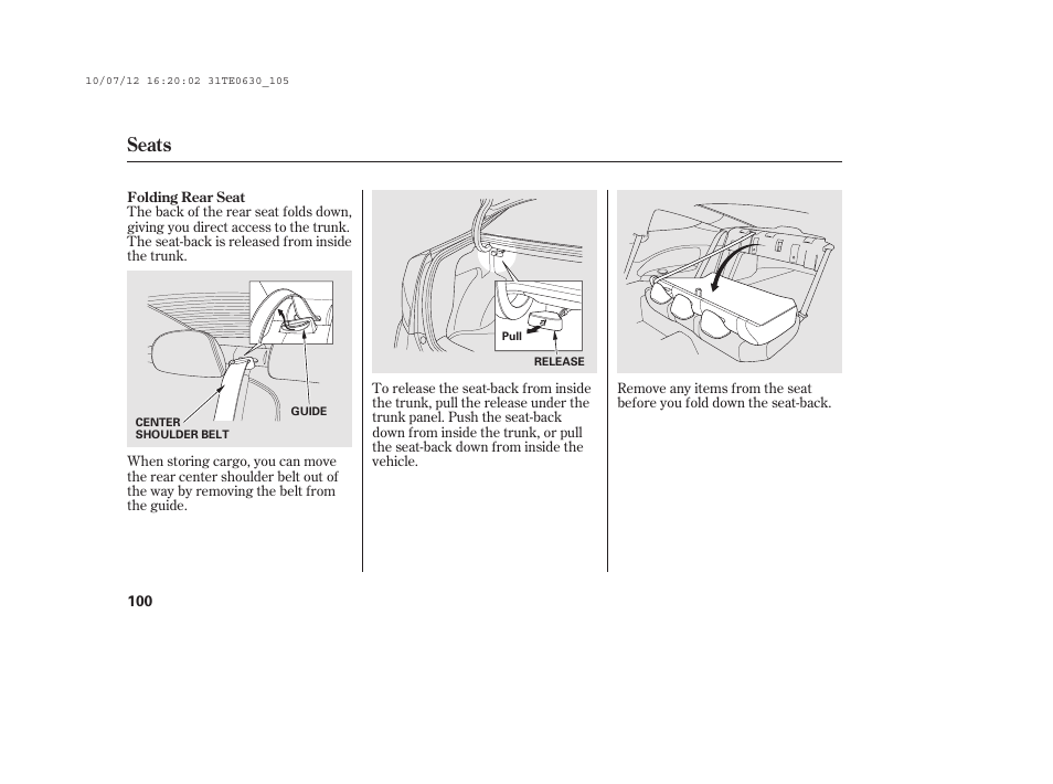 Seats | HONDA 2011 Accord Coupe User Manual | Page 106 / 458