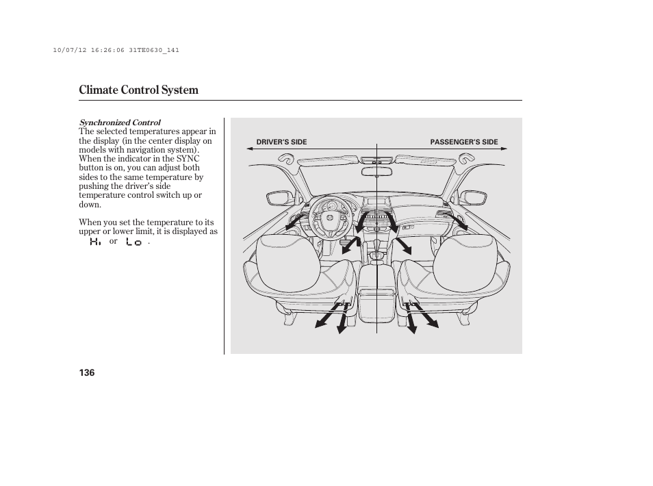 Climate control system | HONDA 2011 Accord Coupe User Manual | Page 142 / 458