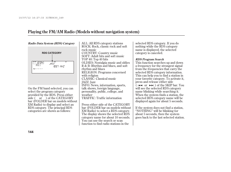 HONDA 2011 Accord Coupe User Manual | Page 150 / 458