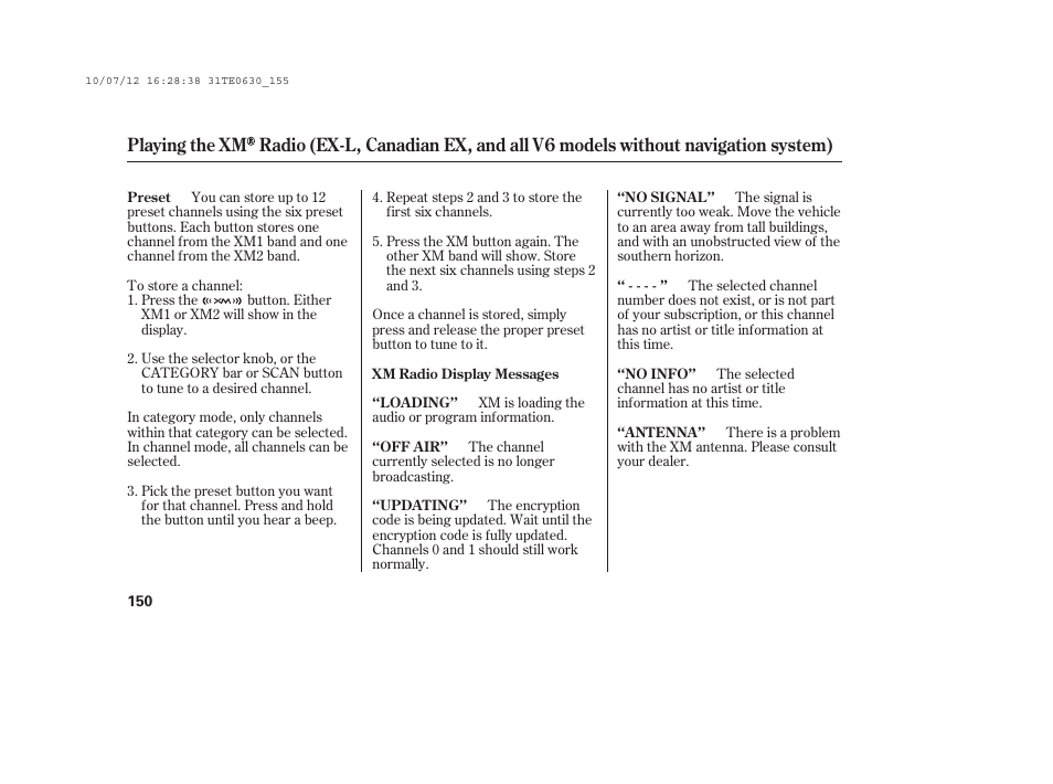 HONDA 2011 Accord Coupe User Manual | Page 156 / 458