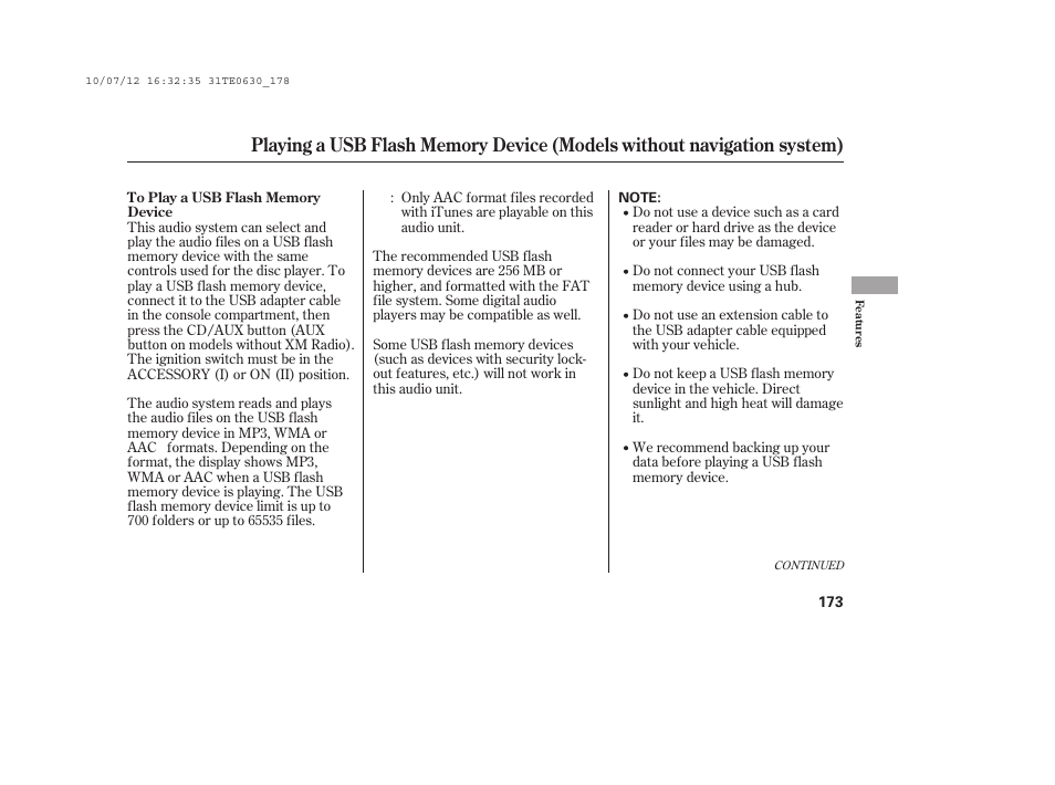 HONDA 2011 Accord Coupe User Manual | Page 179 / 458