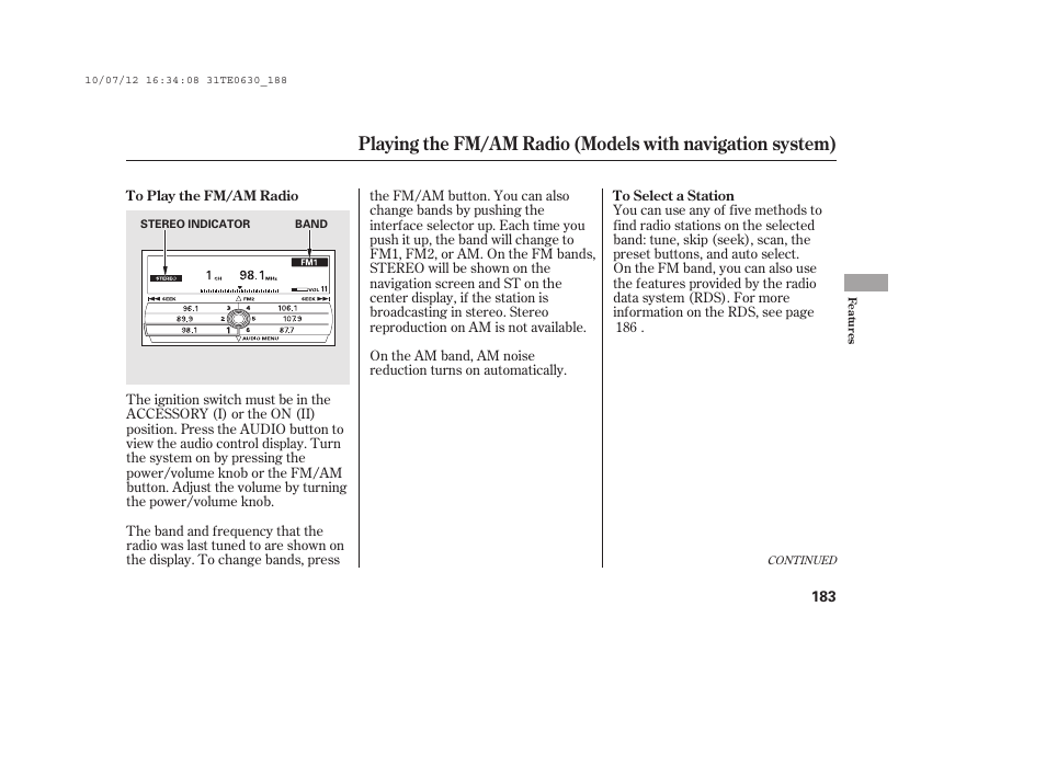 HONDA 2011 Accord Coupe User Manual | Page 189 / 458