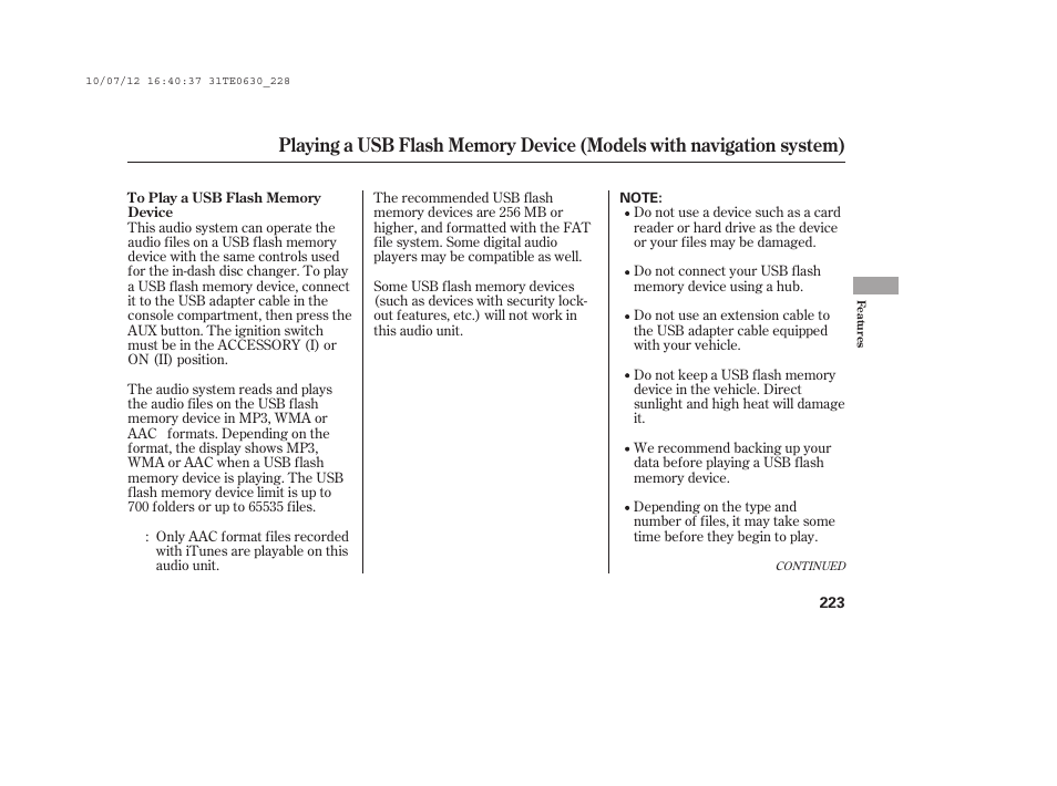 HONDA 2011 Accord Coupe User Manual | Page 229 / 458