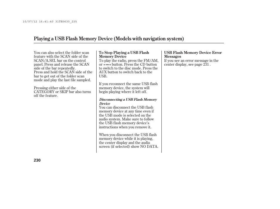 HONDA 2011 Accord Coupe User Manual | Page 236 / 458