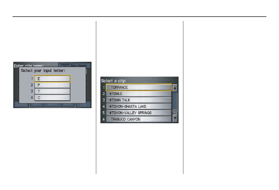 Entering a destination | HONDA 2011 Insight Navigation User Manual | Page 30 / 153
