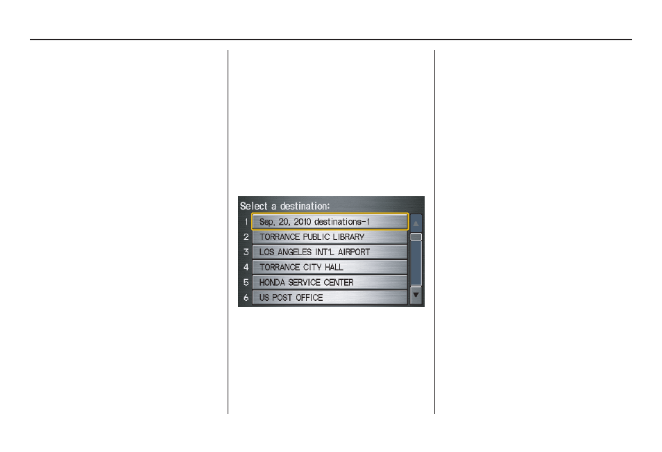 Entering a destination | HONDA 2011 Insight Navigation User Manual | Page 41 / 153