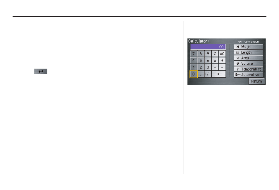 Information features | HONDA 2011 Insight Navigation User Manual | Page 73 / 153
