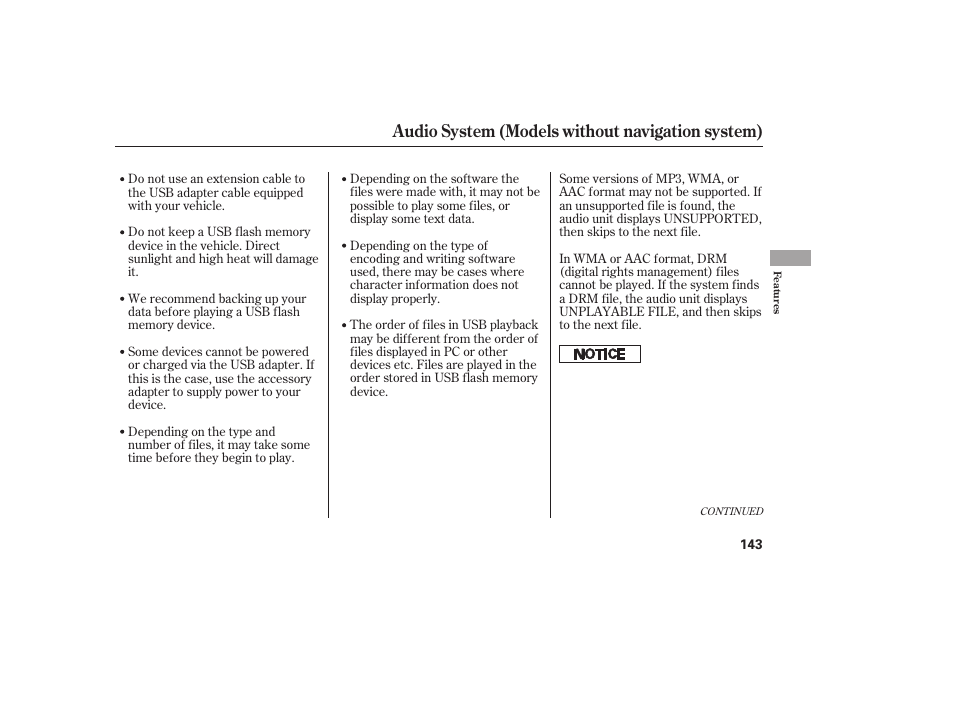 Audio system (models without navigation system) | HONDA 2011 Civic Sedan User Manual | Page 149 / 390