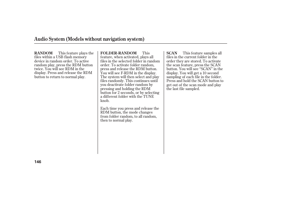 Audio system (models without navigation system) | HONDA 2011 Civic Sedan User Manual | Page 152 / 390