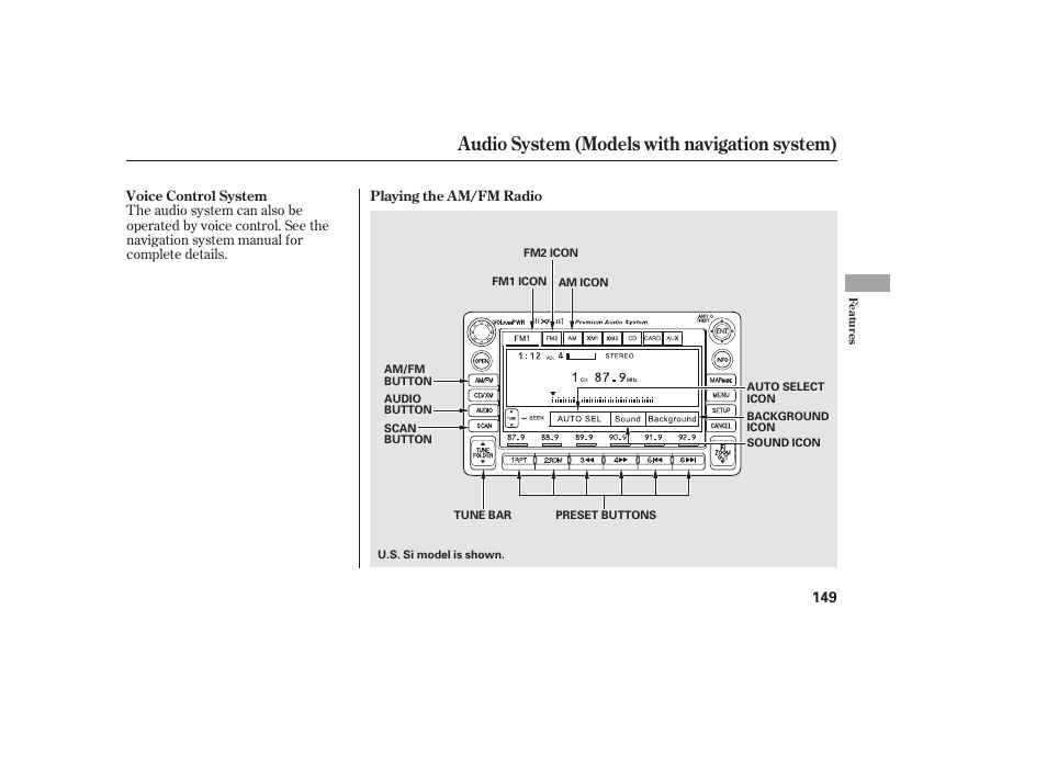 Audio system (models with navigation system) | HONDA 2011 Civic Sedan User Manual | Page 155 / 390