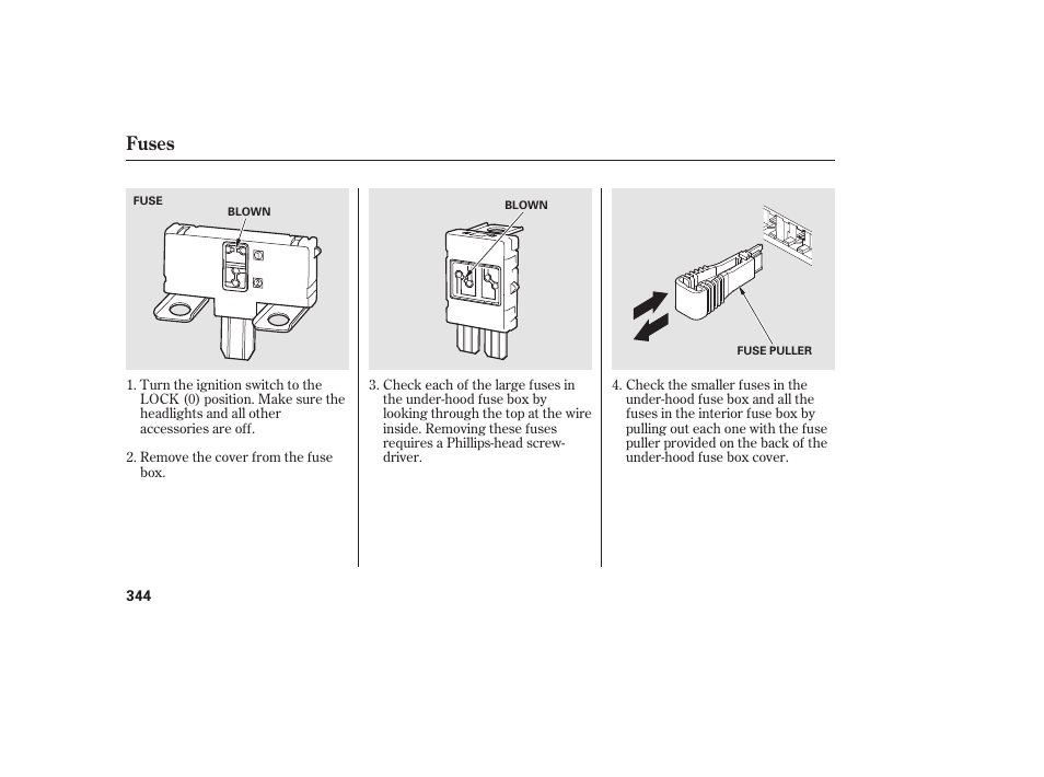 Fuses | HONDA 2011 Civic Sedan User Manual | Page 350 / 390