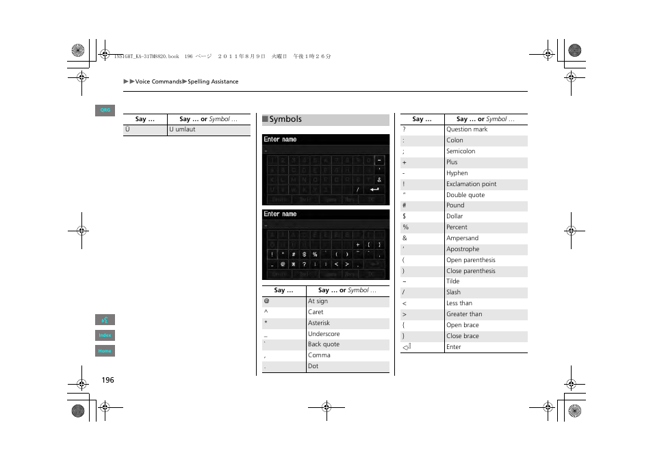 HONDA 2013 Insight Navigation User Manual | Page 197 / 202