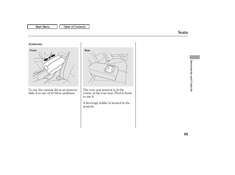 Seats, 2010 accord crosstour | HONDA 2010 Accord Crosstour User Manual | Page 102 / 434