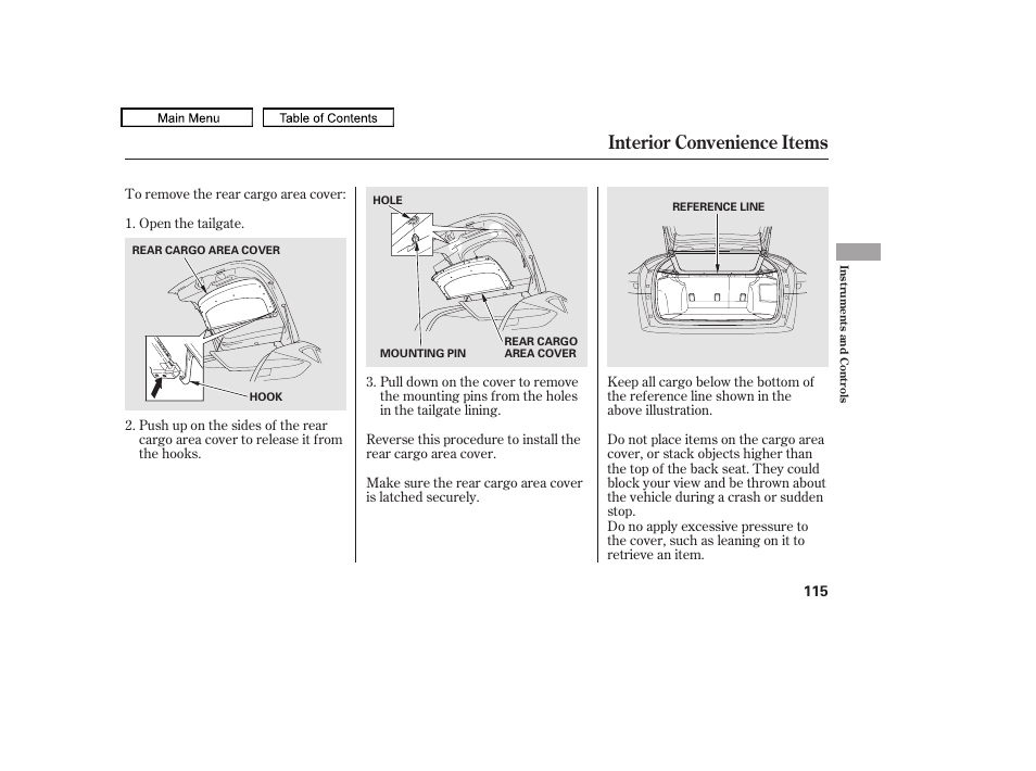 Interior convenience items, 2010 accord crosstour | HONDA 2010 Accord Crosstour User Manual | Page 118 / 434