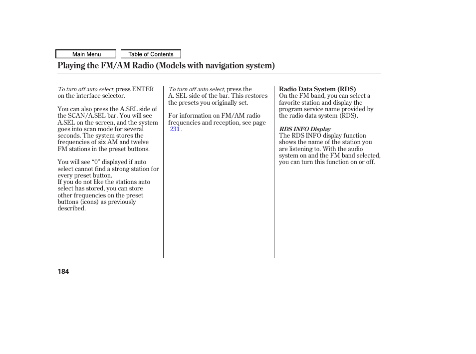 HONDA 2010 Accord Crosstour User Manual | Page 187 / 434