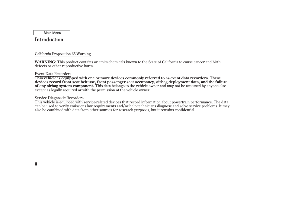 Introduction | HONDA 2010 Accord Crosstour User Manual | Page 2 / 434