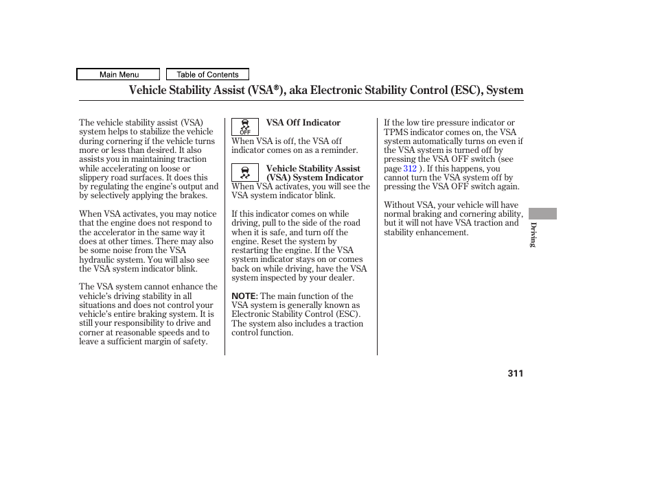 HONDA 2010 Accord Crosstour User Manual | Page 314 / 434