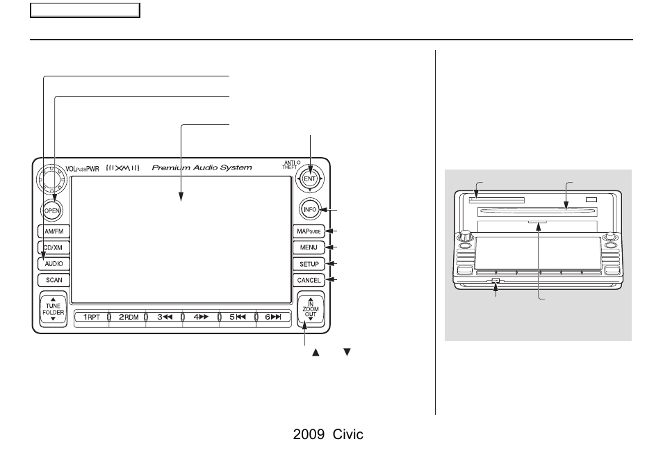 Getting started, 2009 civic, System controls | HONDA 2009 Civic Navigation User Manual | Page 10 / 151