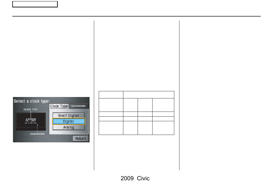 System setup, 2009 civic | HONDA 2009 Civic Navigation User Manual | Page 76 / 151