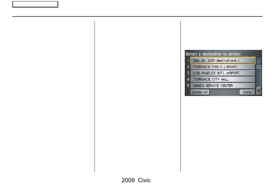 System setup, 2009 civic | HONDA 2009 Civic Navigation User Manual | Page 82 / 151