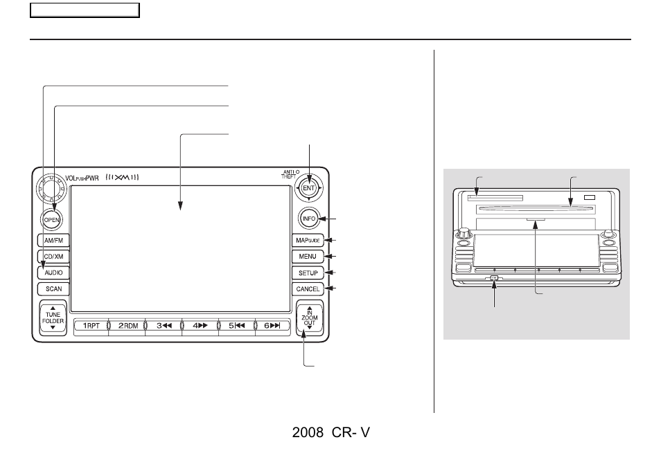 Getting started, 2008 cr- v, System controls | HONDA 2008 CR-V Navigation User Manual | Page 10 / 145