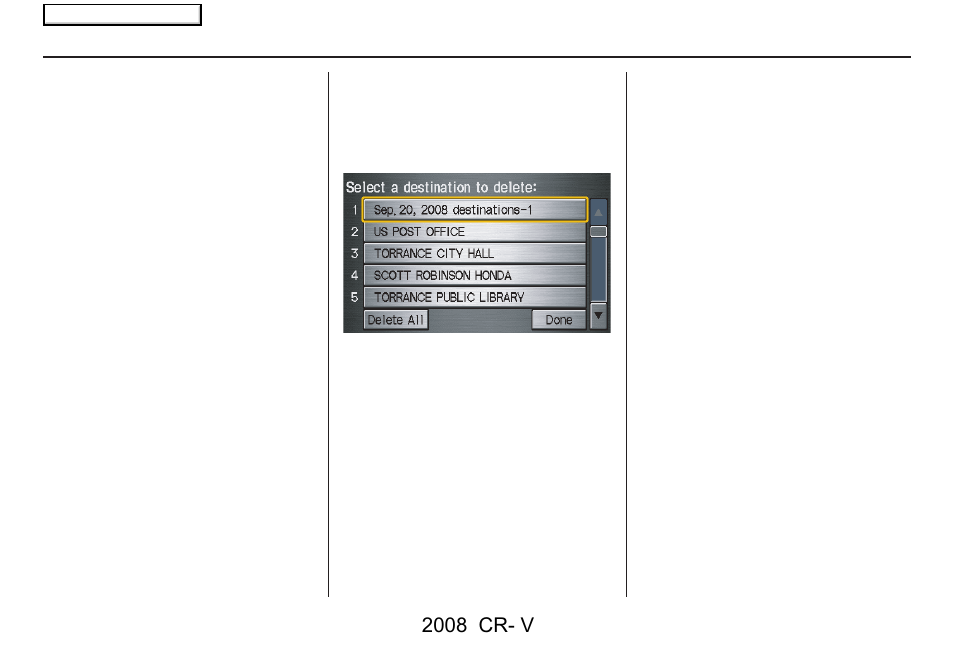 System set-up, 2008 cr- v | HONDA 2008 CR-V Navigation User Manual | Page 79 / 145
