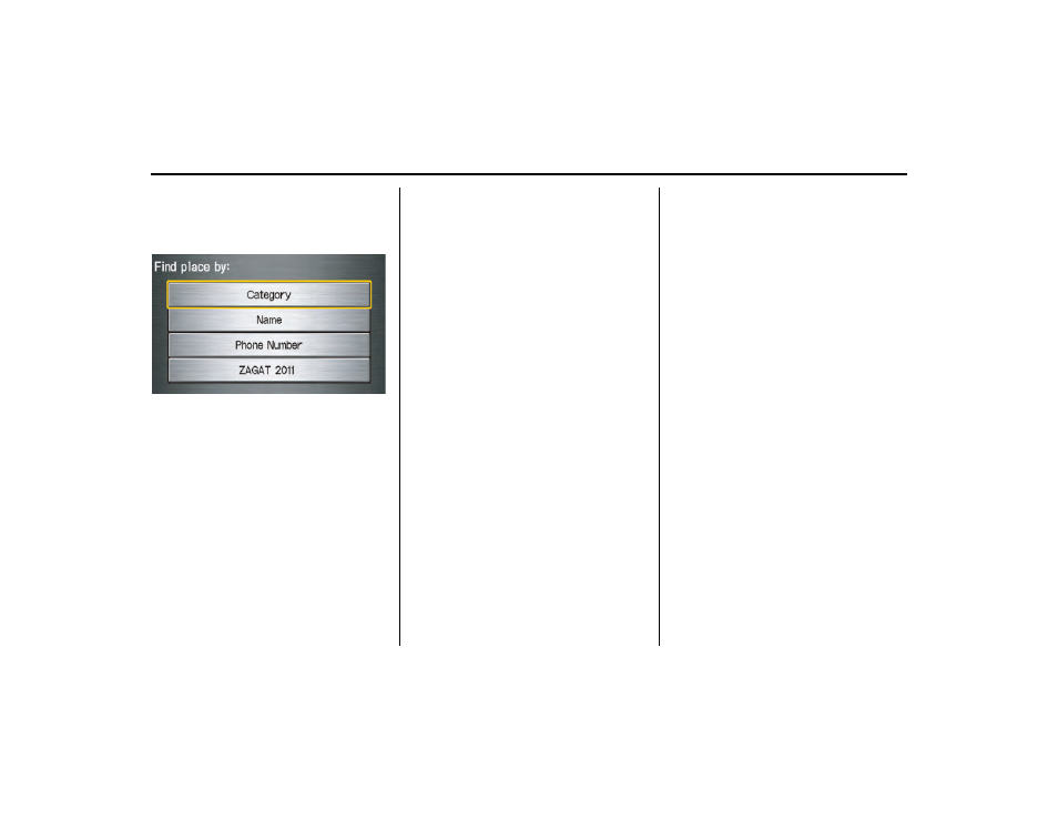 By places, Entering a destination | HONDA 2013 Ridgeline Navigation User Manual | Page 33 / 152