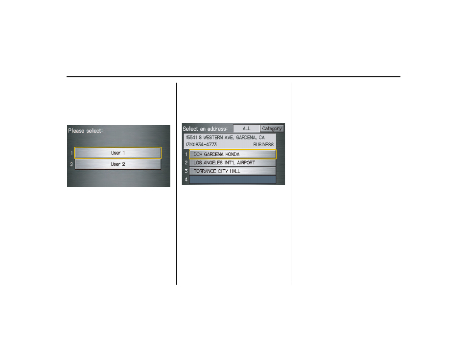 By address book, Entering a destination | HONDA 2013 Ridgeline Navigation User Manual | Page 46 / 152