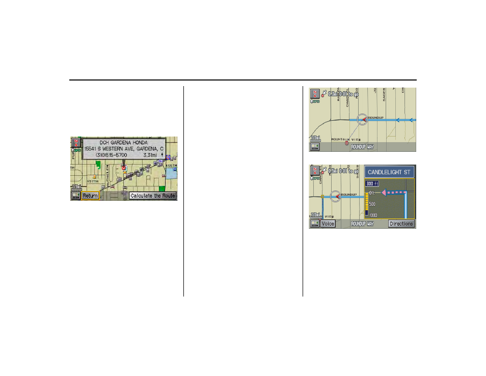 Map screen, Driving to your destination | HONDA 2013 Ridgeline Navigation User Manual | Page 51 / 152