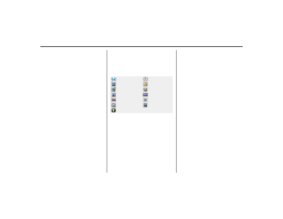 Landmark icons, Driving to your destination | HONDA 2013 Ridgeline Navigation User Manual | Page 59 / 152
