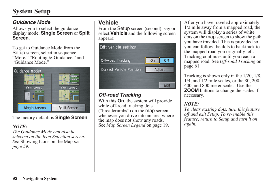 System setup | HONDA 2011 Civic Navigation User Manual | Page 93 / 154