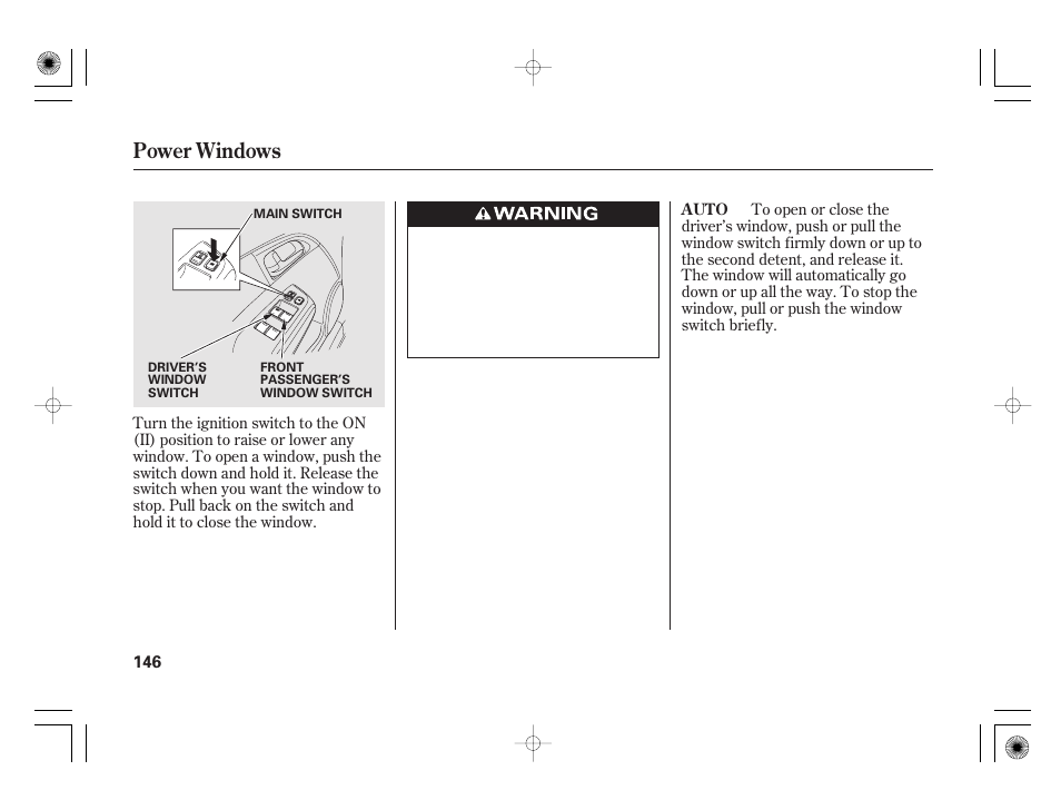 Power windows | HONDA 2011 Insight User Manual | Page 152 / 466