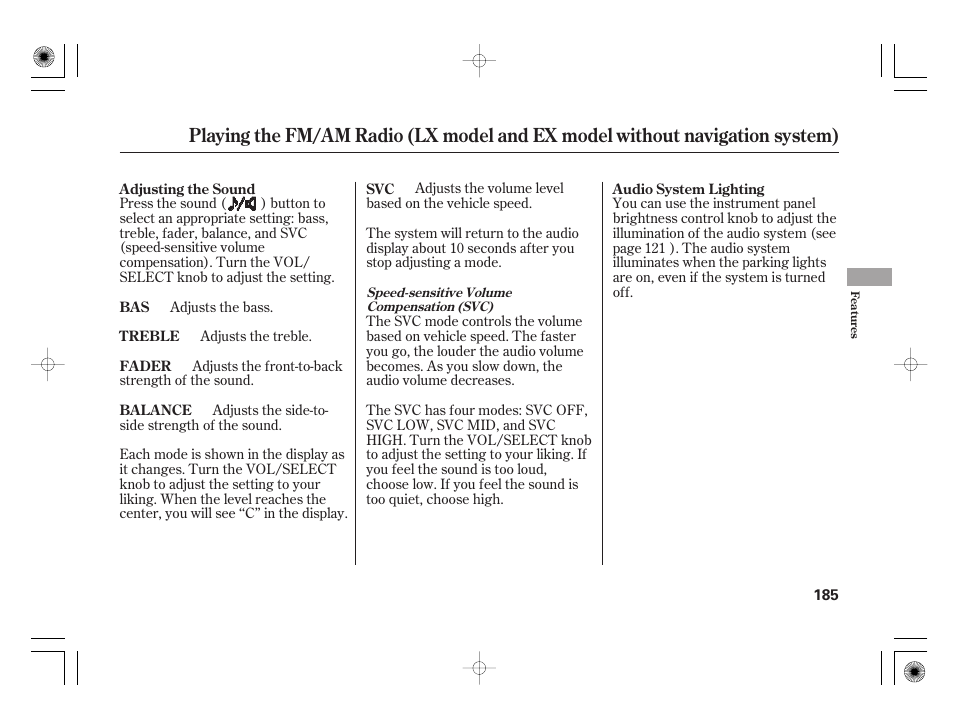 HONDA 2011 Insight User Manual | Page 191 / 466