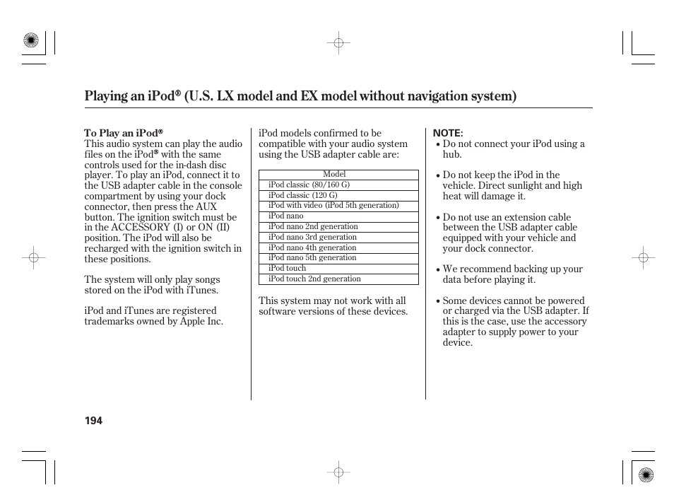 HONDA 2011 Insight User Manual | Page 200 / 466