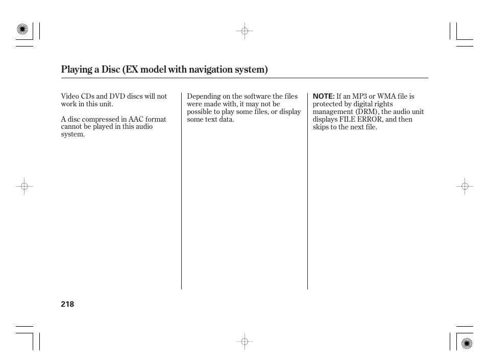 Playing a disc (ex model with navigation system) | HONDA 2011 Insight User Manual | Page 224 / 466