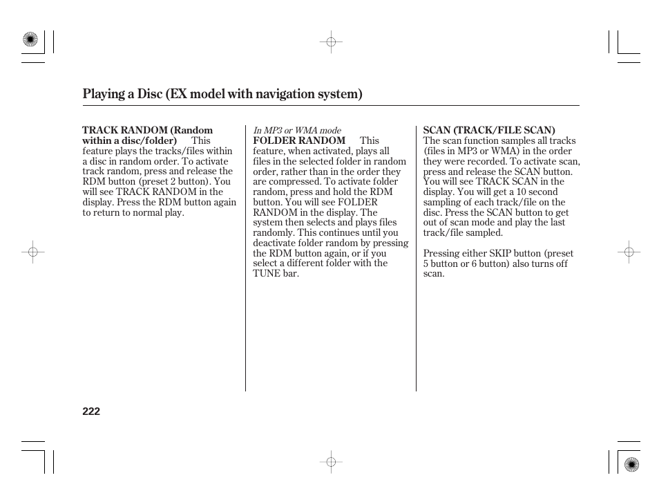 Playing a disc (ex model with navigation system) | HONDA 2011 Insight User Manual | Page 228 / 466