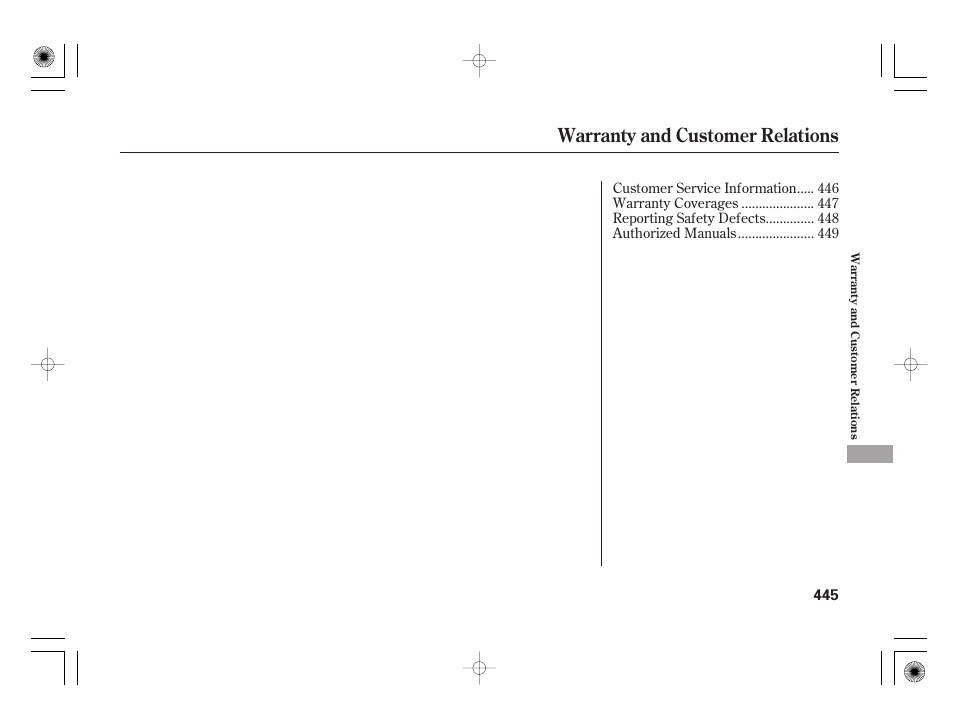 Warranty and customer relations | HONDA 2011 Insight User Manual | Page 451 / 466