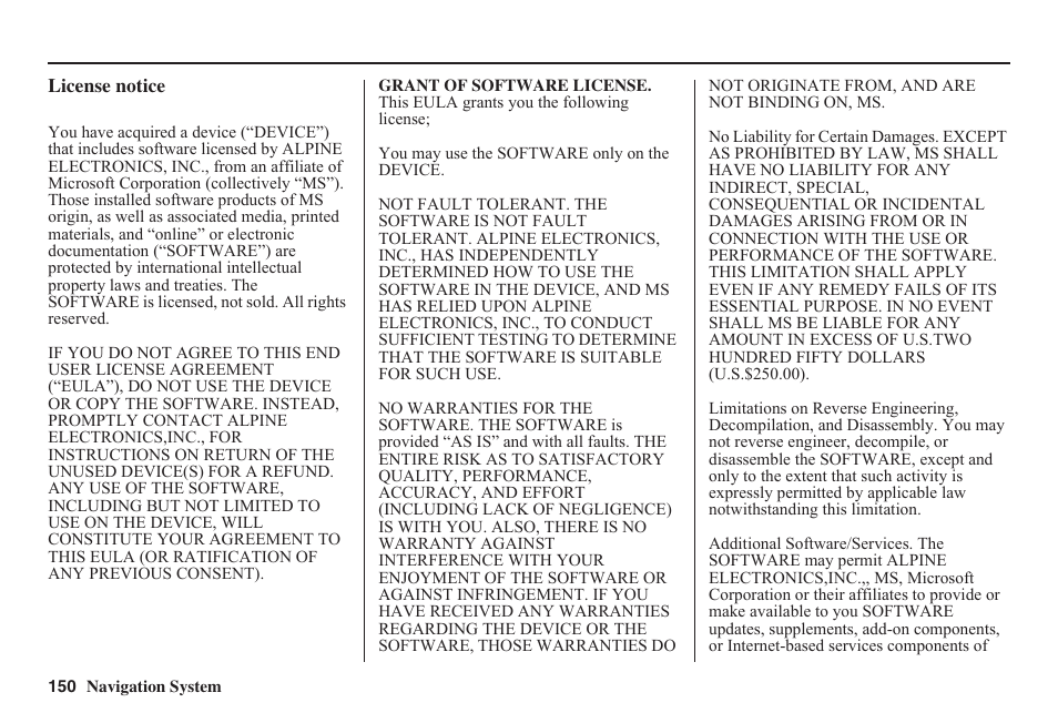 HONDA 2011 Fit Navigation User Manual | Page 151 / 152