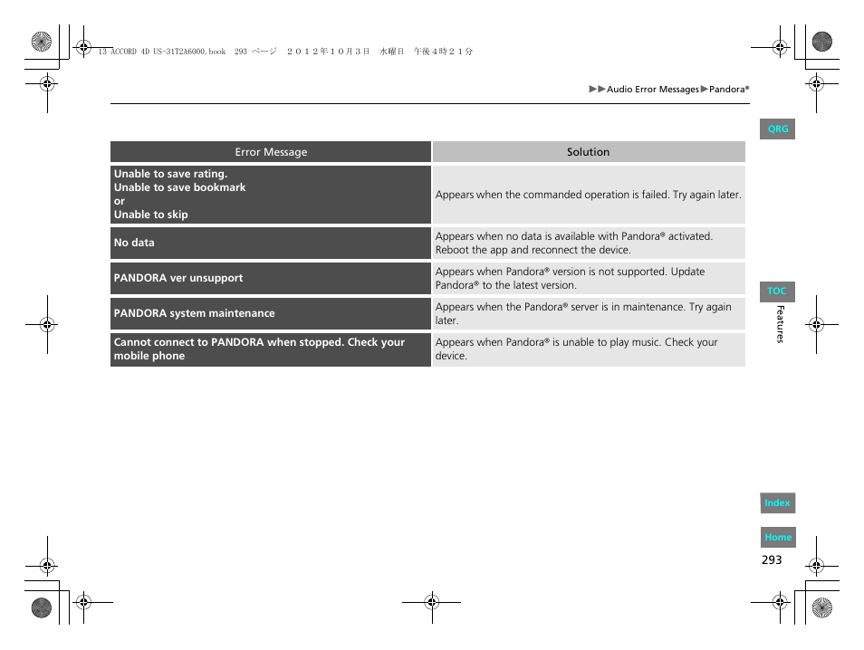 HONDA 2013 Accord Sedan User Manual | Page 294 / 595