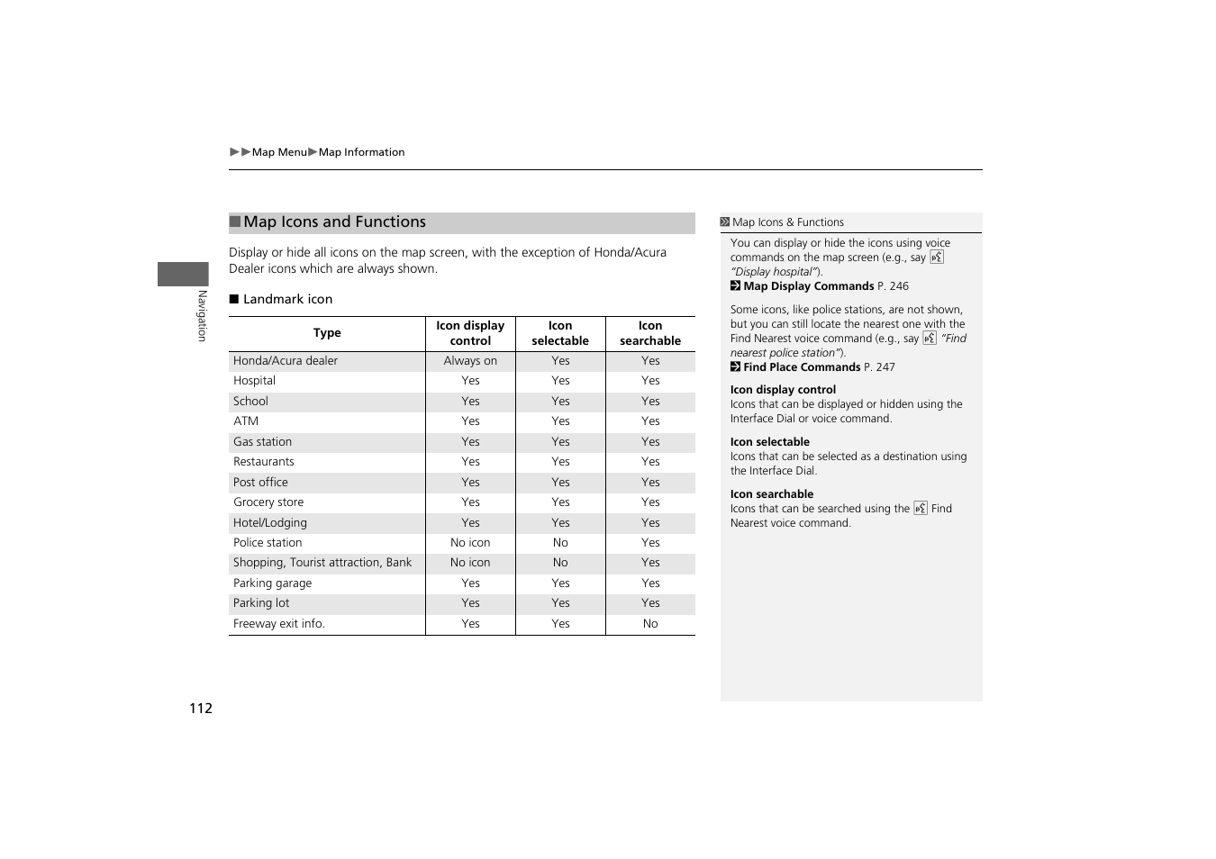 HONDA 2013 Odyssey Navigation User Manual | Page 114 / 267