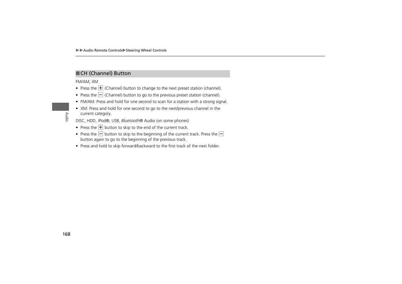 P168) | HONDA 2013 Odyssey Navigation User Manual | Page 170 / 267