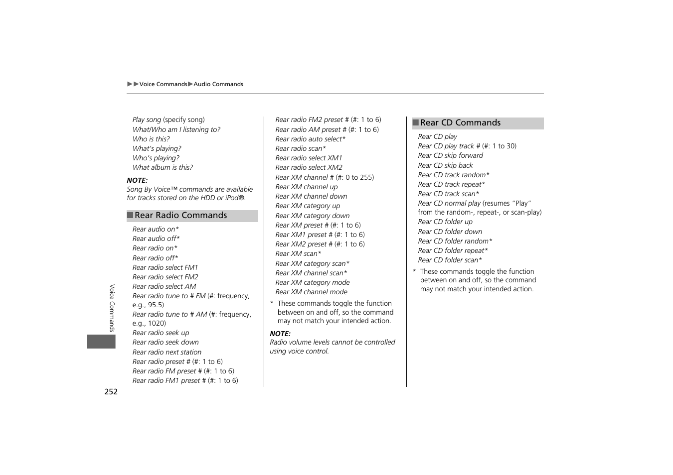 HONDA 2013 Odyssey Navigation User Manual | Page 254 / 267