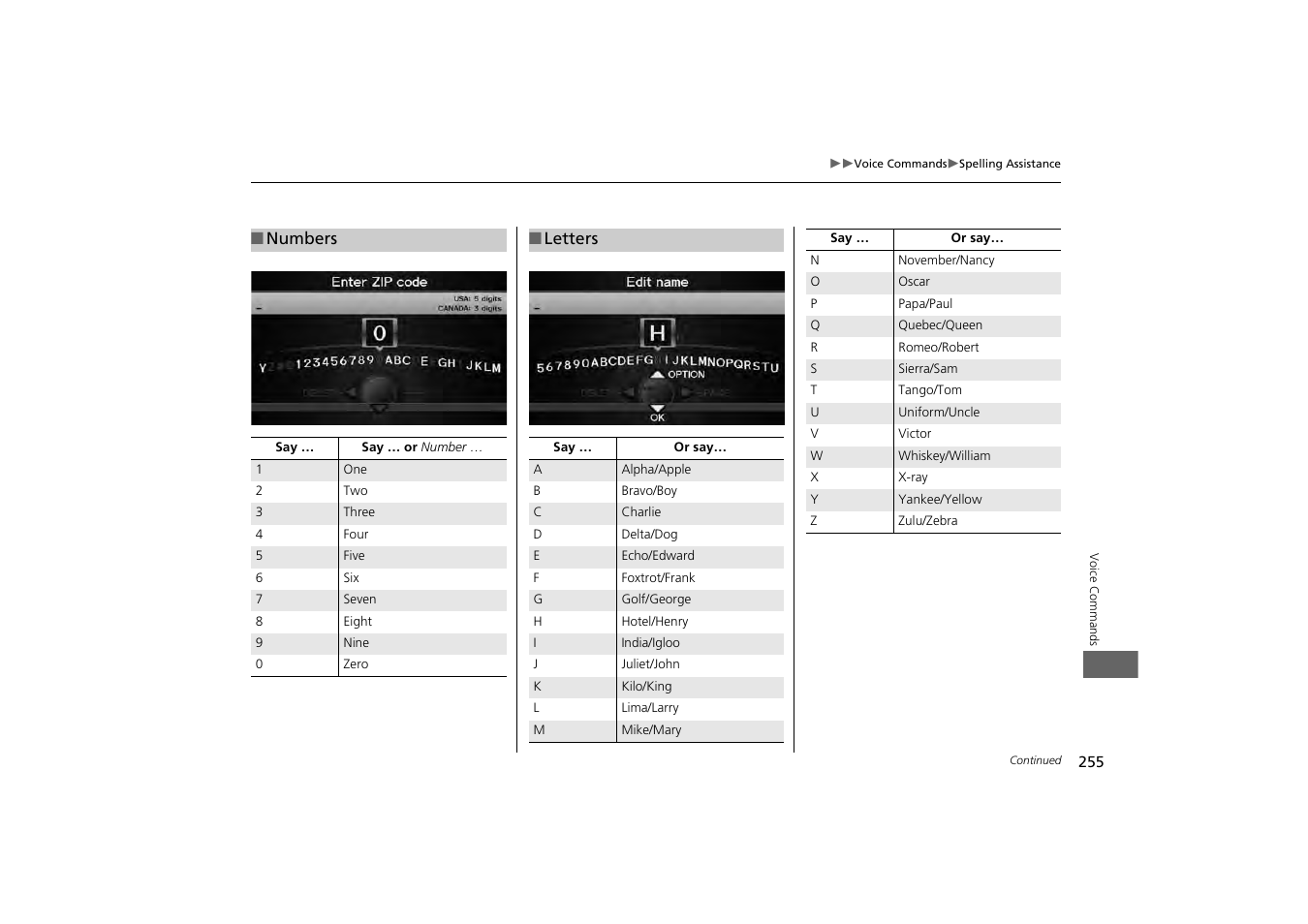 HONDA 2013 Odyssey Navigation User Manual | Page 257 / 267