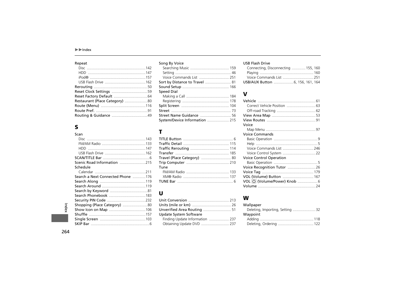 HONDA 2013 Odyssey Navigation User Manual | Page 266 / 267