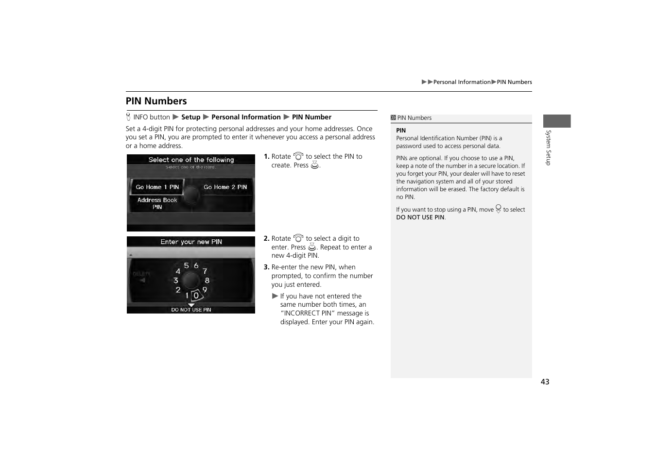 Pin numbers, 2 pin numbers, P. 43 | HONDA 2013 Odyssey Navigation User Manual | Page 45 / 267